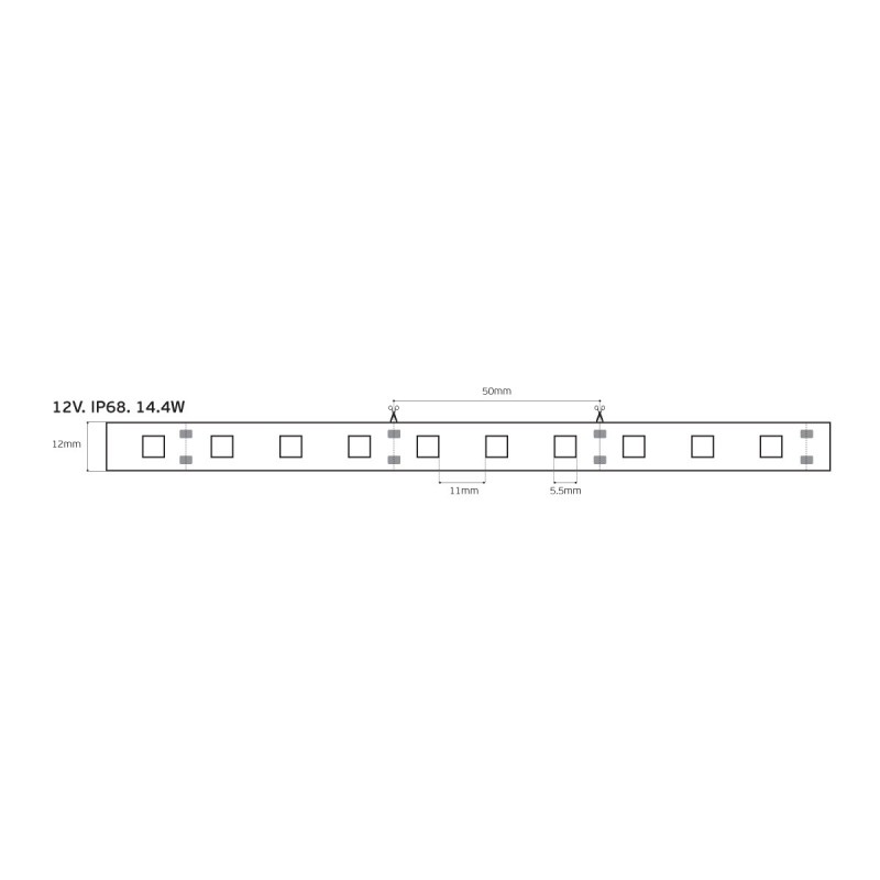 LED ЛЕНТА 5050 RGB 60 LED/М