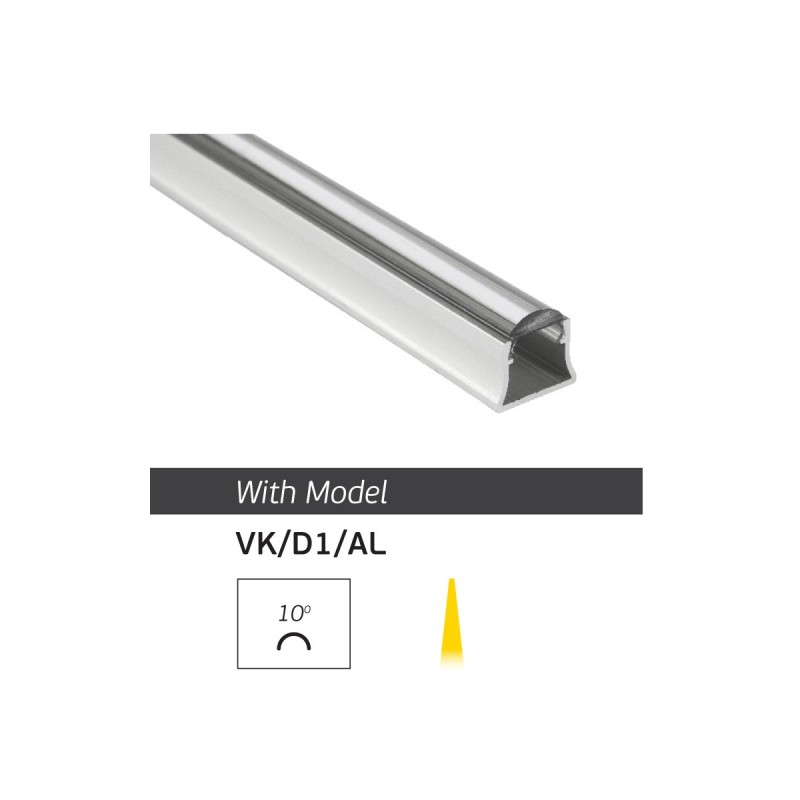 ПРОФИЛ ЗА LED ЛЕНТА VK/K01U/CL