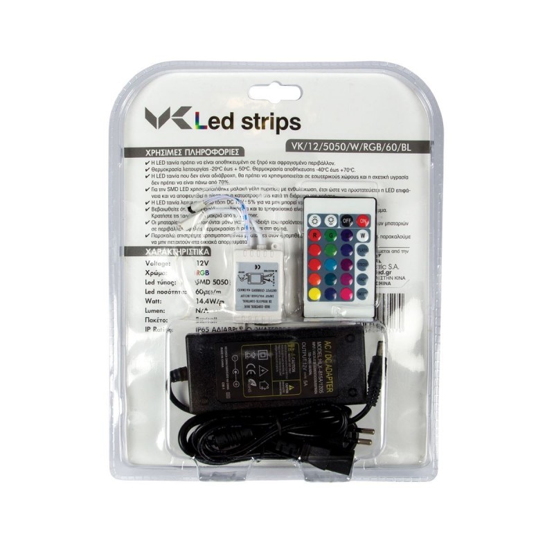 LED ЛЕНТА 5050 RGB 60 LED/М БЯЛА