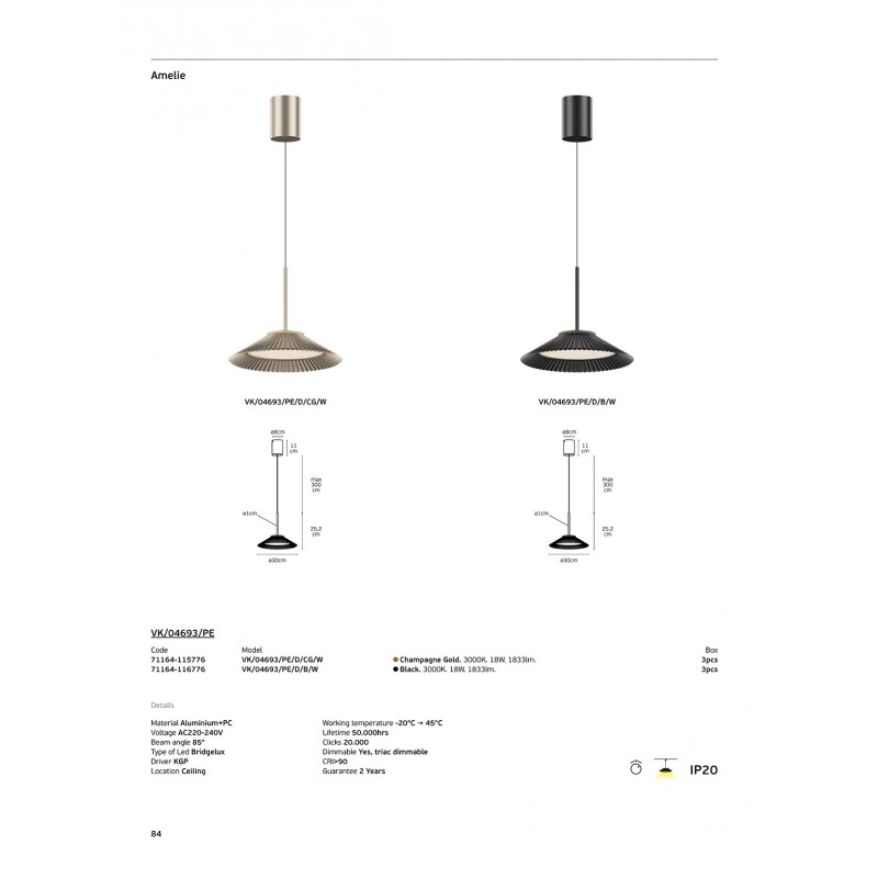 LED ПАНЕЛ VK-04693 24W 4000K 2000LM