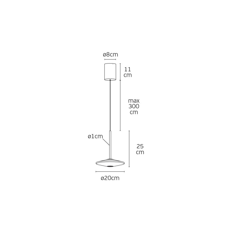 ВИСЯЩА ЛАМПА 1XLED 12W 3000K 1100LM IP20 ВИСЯЩА ЛАМПА 1XLED 12W 3000K 1100LM IP20