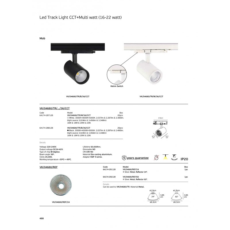 LED ПАНЕЛ VK-04680 TR/B 36W CCT LED ПАНЕЛ VK-04680 TR/B 36W CCT