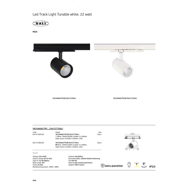 VK LED ВКЛЮЧЕНО СВЕТИЛО 36W CCT DALI VK LED ВКЛЮЧЕНО СВЕТИЛО 36W CCT DALI