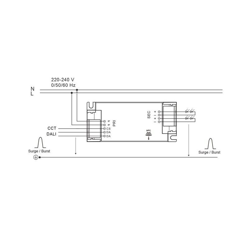 LED ДРАЙВЪР CC44W/300-1050/DALI/NFC LED ДРАЙВЪР CC44W/300-1050/DALI/NFC