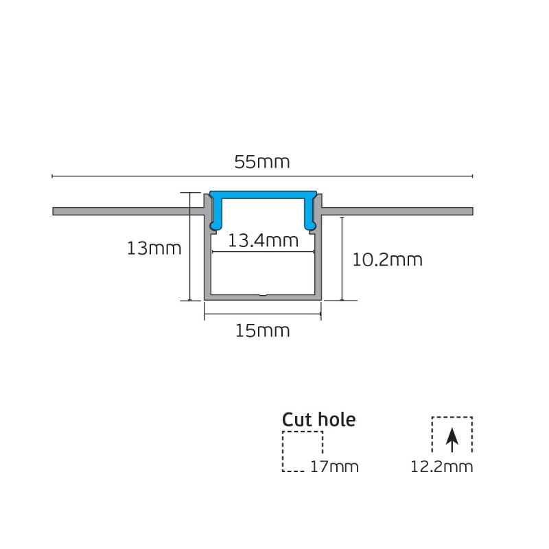 ВГРАДЕН LED ПРОФИЛ FLEX 75165-332806 ВГРАДЕН LED ПРОФИЛ FLEX 75165-332806