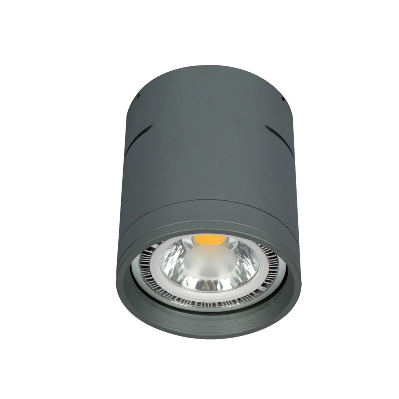 СПОТ СИВ МЕТАЛ 360° ВКЛ. LED 7W 3000K