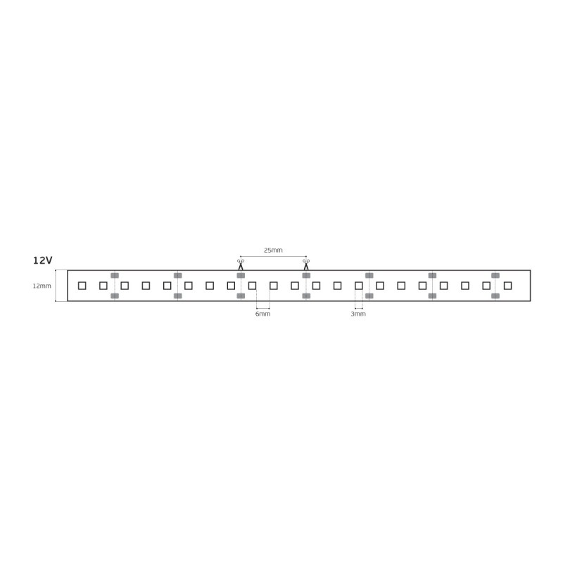 LED ЛЕНТА 12V 3528 БЯЛА 60LED/M