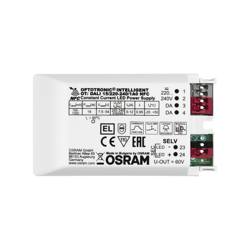 ЗАХРАНВАНЕ ЗА LED OTI DALI 15W NFC ЗАХРАНВАНЕ ЗА LED OTI DALI 15W NFC