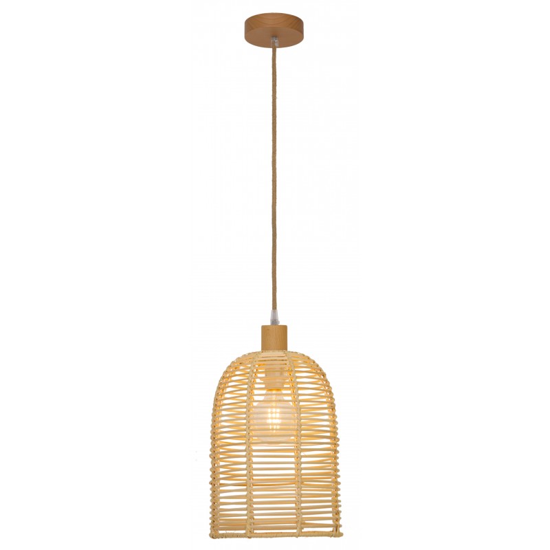 ВИСЯЩО ОСВЕТИТЕЛНО ТЯЛО BELL RATTAN / WOOD