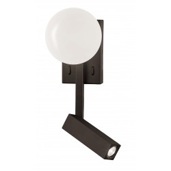 СТЕННА ЛАМПА REFLECT LED 5W + 3W БЯЛО/ЧЕРНО