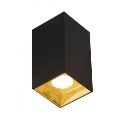 КВАДРАТЕН ТАВАНЕН ПОЛИЛЕЙ GLAM LED 12W 3000K ЧЕРЕН/ЗЛАТЕН