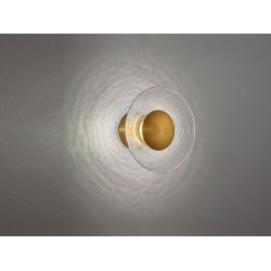 СТЕННА ЛАМПА GLAMOUR LED 8,6W ЗЛАТИСТА / ПРОЗРАЧНА