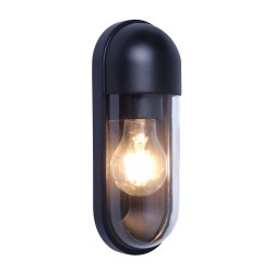 СТЕННА ЛАМПА H:240 L:96 H:240 P:88 1X15W ЧЕРНА IP54