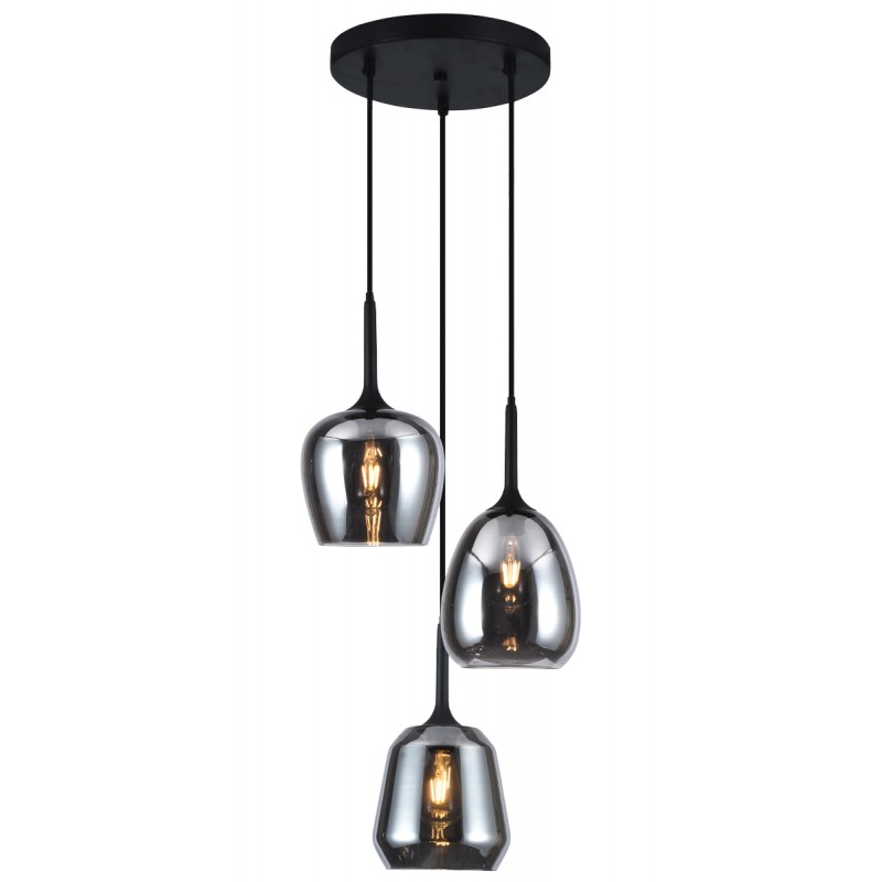 ВИСЯЩА ЛАМПА MAEVA 3X40W ЧЕРЕН ДИМ