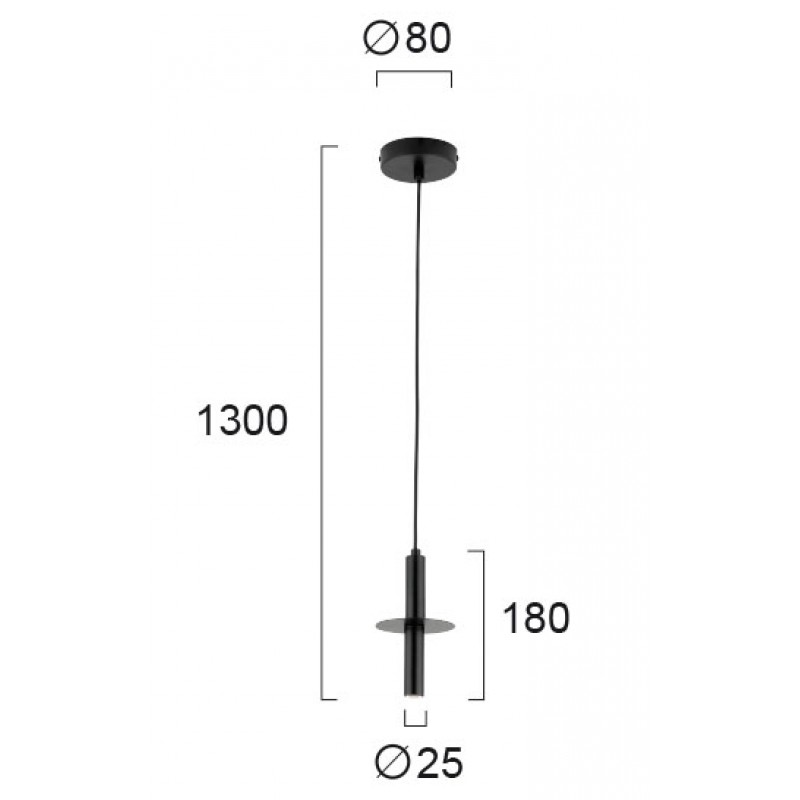 ПЕНДЕЛ DUCT LED 3W ЧЕРЕН
