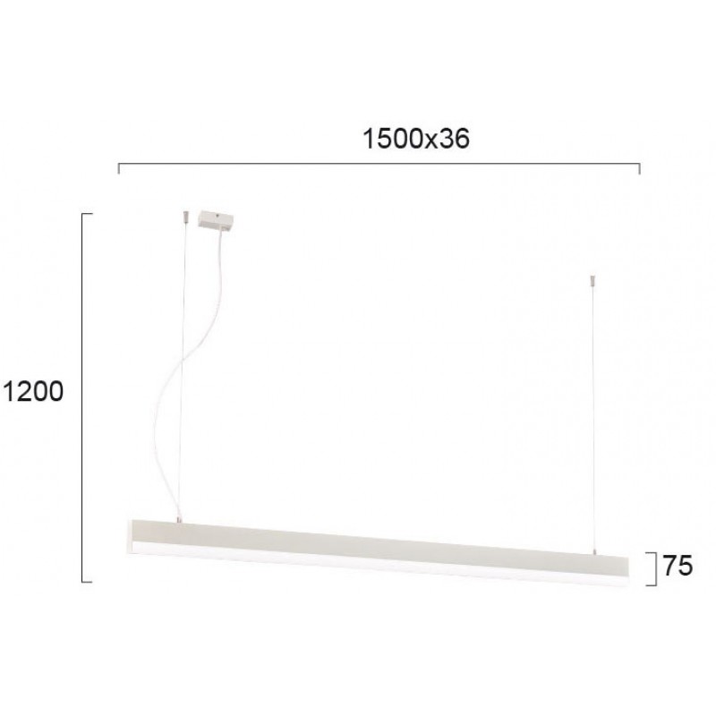 ВИСЯЩО ОСВЕТИТЕЛНО ТЯЛО ARIA LED 40W 4000K БЯЛО ВИСЯЩО ОСВЕТИТЕЛНО ТЯЛО ARIA LED 40W 4000K БЯЛО