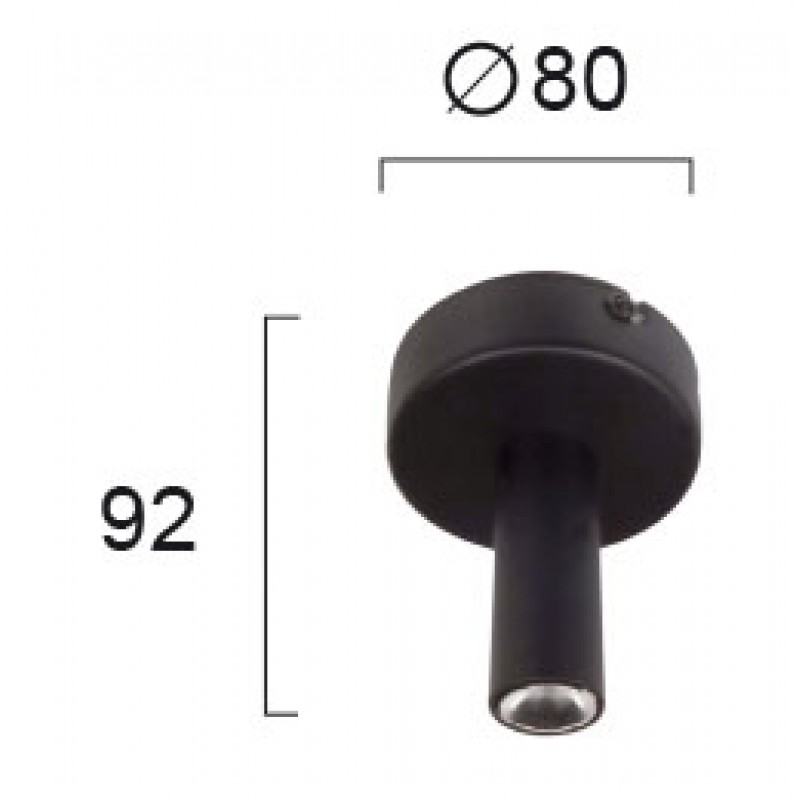 LED СПОТ DUCT 3W ЧЕРЕН