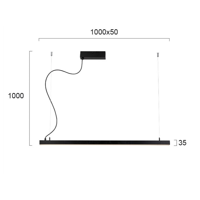ЛИНЕЙНО ОСВЕТИТЕЛНО ТЯЛО BLACK LYNNE LED 48W 3000K