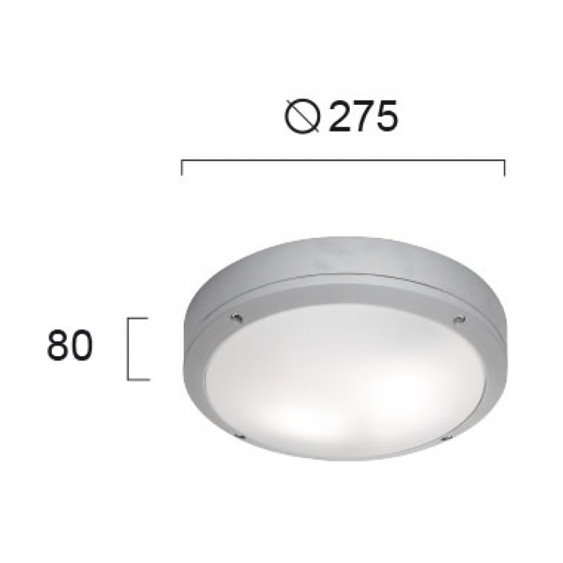 ПЛАФОН КРЪГЪЛ LEROS E27 LED 2X18W СИВ ПЛАФОН КРЪГЪЛ LEROS E27 LED 2X18W СИВ