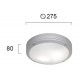 ПЛАФОН КРЪГЪЛ LEROS E27 LED 2X18W СИВ ПЛАФОН КРЪГЪЛ LEROS E27 LED 2X18W СИВ