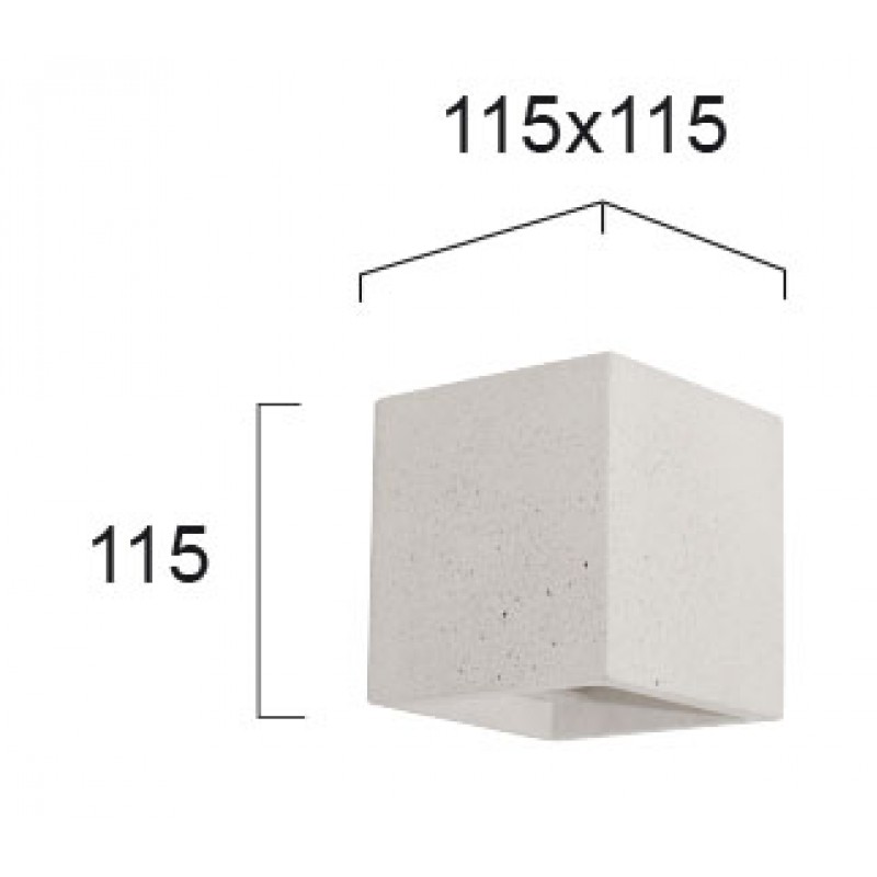 СТЕННА ЛАМПА БЯЛ БЕТОН CONCRETE G9 MAX 33W IP20 СТЕННА ЛАМПА БЯЛ БЕТОН CONCRETE G9 MAX 33W IP20
