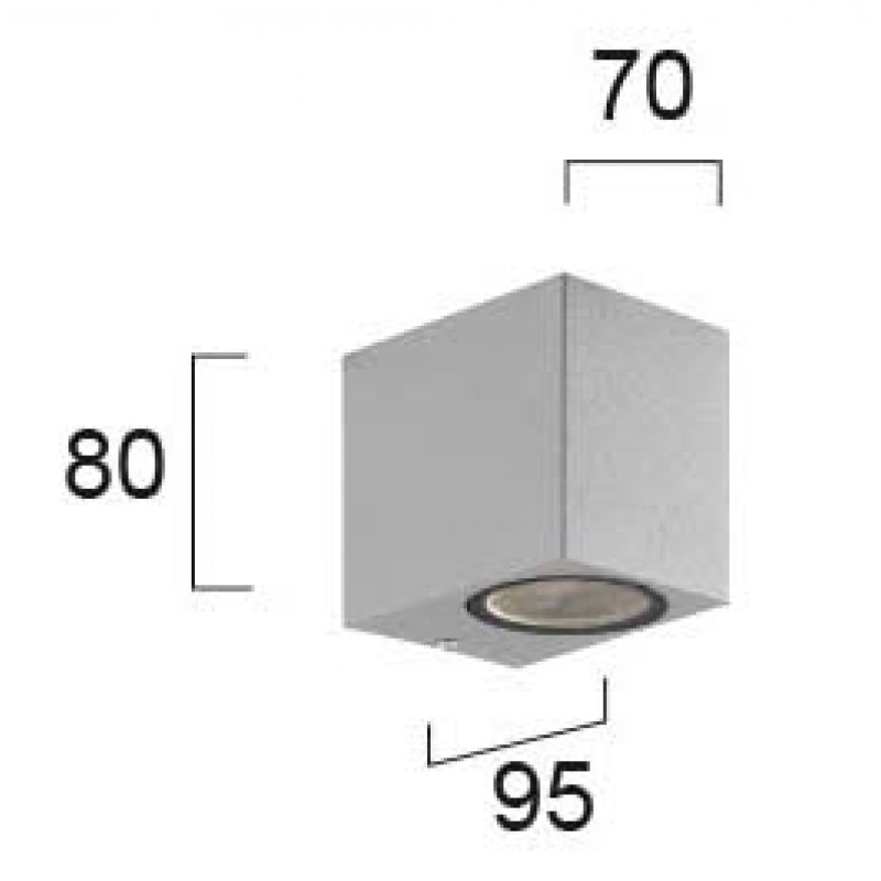 СТЕННА ЛАМПА TILOS GREY IP54 220-240V СТЕННА ЛАМПА TILOS GREY IP54 220-240V