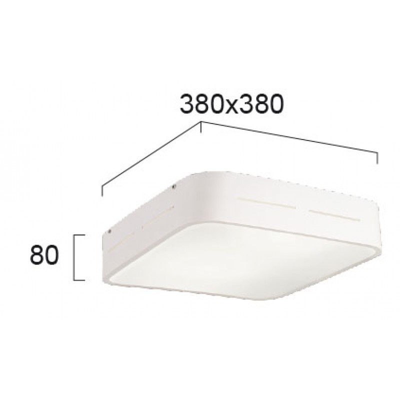 ПЛАФОН ТЕРИ БЯЛ 380X380 E27 3X52W ПЛАФОН ТЕРИ БЯЛ 380X380 E27 3X52W