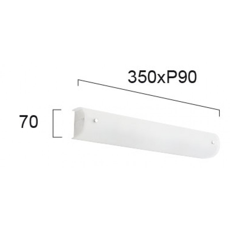 СТЕННА ЛАМПА ТАЙЛОР 2X40W БЯЛА/НИКЕЛ МАТ