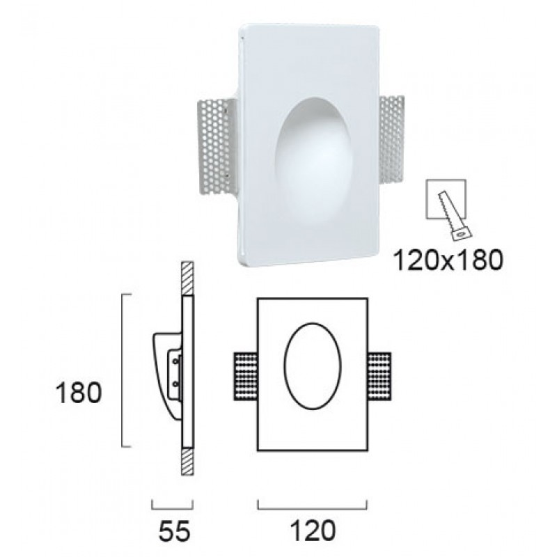 LED СТЕННА ЛАМПА DROP ASTER БЯЛА 1W 3000K