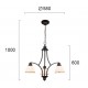 ПЛАФОН CLAIR 3 X E27 580MM БЯЛ/КАФЯВ ПЛАФОН CLAIR 3 X E27 580MM БЯЛ/КАФЯВ