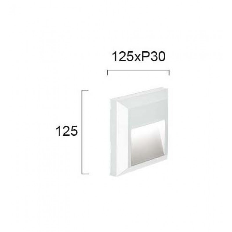 СТЕННА ЛАМПА LED LEROS PLUS 1,5W БЯЛА