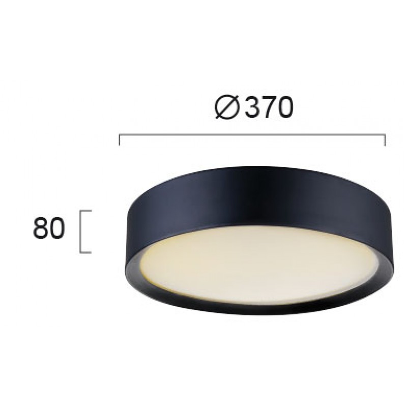 ПЛАФОН ЧЕРЕН D:370 ALASSIO E27 LED 3X15W
