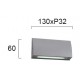 СТЕННА ЛАМПА TECH LED 4W СИВА IP54 3000K СТЕННА ЛАМПА TECH LED 4W СИВА IP54 3000K