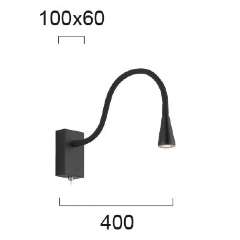 LED СТЕННА ЛАМПА KOKO ЧЕРНА LED СТЕННА ЛАМПА KOKO ЧЕРНА