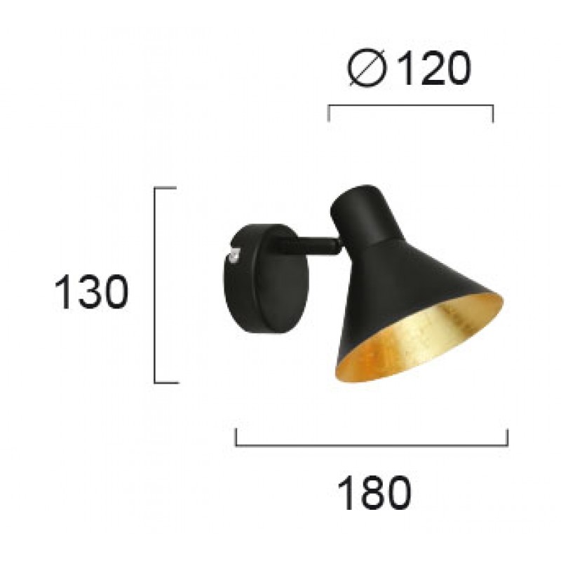 СПОТ BLACK/GOLD HARVEY СПОТ BLACK/GOLD HARVEY