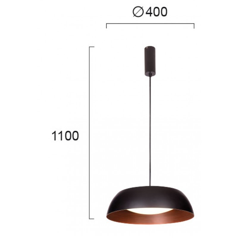 ПЕНДЕЛ CHESTER LED 24W ЧЕРЕН / КАФЯВ ПЕНДЕЛ CHESTER LED 24W ЧЕРЕН / КАФЯВ