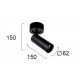 СПОТ ЧЕРЕН REEDS GU10 1X50W СПОТ ЧЕРЕН REEDS GU10 1X50W