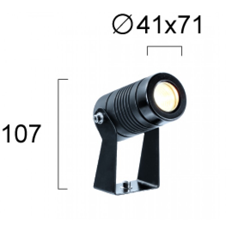 LED ПРОЖЕКТОР ATLAS 4W 3000K ТЪМНО СИВ