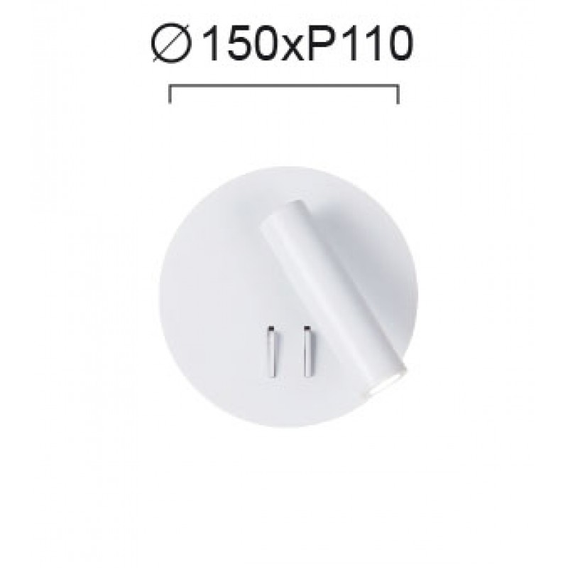 LED СТЕННА ЛАМПА MOBY 6W + 3W БЯЛА LED СТЕННА ЛАМПА MOBY 6W + 3W БЯЛА