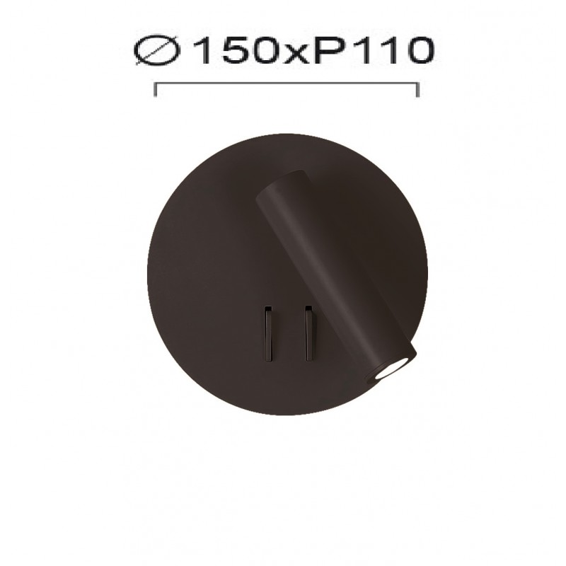 СТИЛНА LED СТЕННА ЛАМПА MOBY ЧЕРНА 6W + 3W СТИЛНА LED СТЕННА ЛАМПА MOBY ЧЕРНА 6W + 3W
