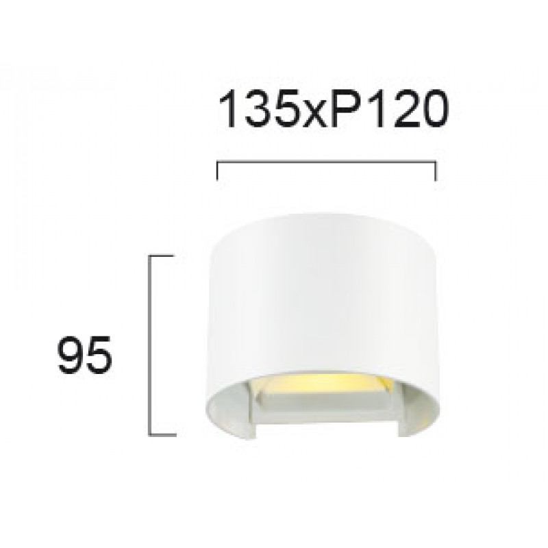СТЕННА ЛАМПА КРЪГЛА GREG LED 6W БЯЛА IP54 СТЕННА ЛАМПА КРЪГЛА GREG LED 6W БЯЛА IP54