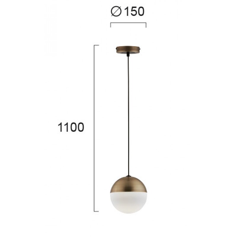 ПЕНДЕЛ VIOLA 150 БЯЛ / ОКСИД