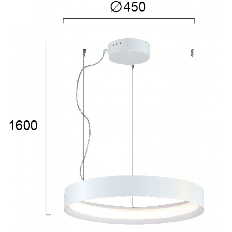 ПЕНДЕЛ VERDI LED 35W 3000K МАТ БЯЛ ПЕНДЕЛ VERDI LED 35W 3000K МАТ БЯЛ