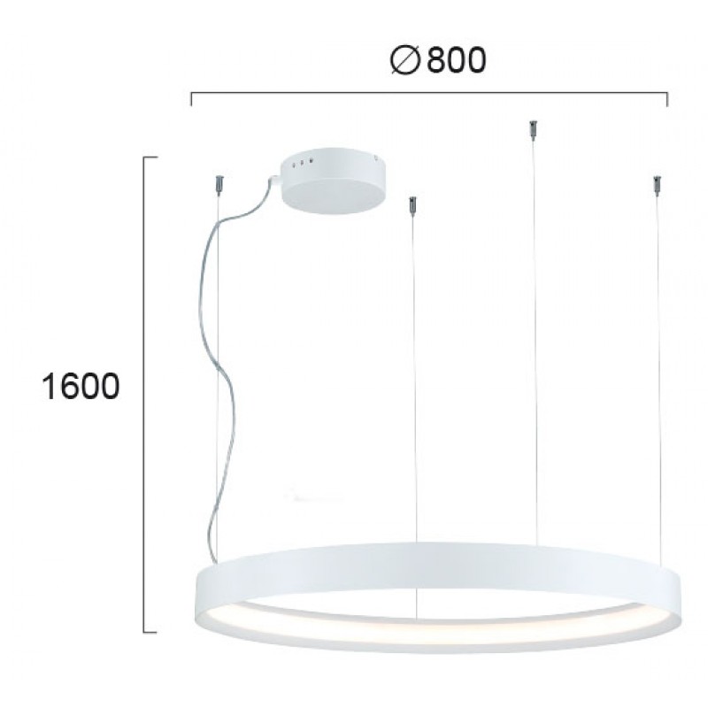 ПЕНДЕЛ VERDI LED 70W 3000K БЯЛ ПЕНДЕЛ VERDI LED 70W 3000K БЯЛ