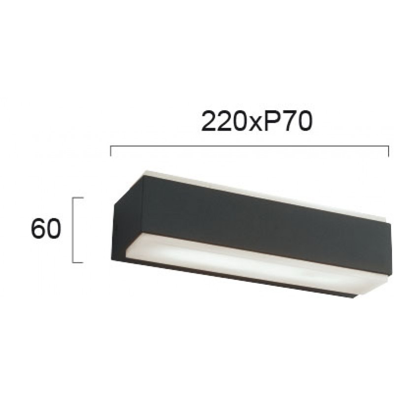 СТЕННА ЛАМПА NOA LED 16W ТЪМНО СИВА IP65 СТЕННА ЛАМПА NOA LED 16W ТЪМНО СИВА IP65