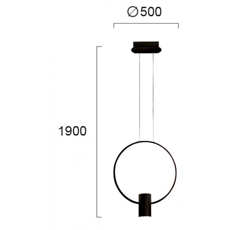 ВИСЯЩО ОСВЕТИТЕЛНО ТЯЛО SINDY LED 25,5W ЧЕРЕН ВИСЯЩО ОСВЕТИТЕЛНО ТЯЛО SINDY LED 25,5W ЧЕРЕН