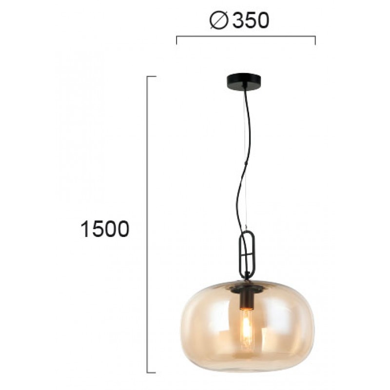 ПЕНДЕЛ AMBER D350 РЕТРО ЧЕРЕН/КЕХЛИБАР ПЕНДЕЛ AMBER D350 РЕТРО ЧЕРЕН/КЕХЛИБАР