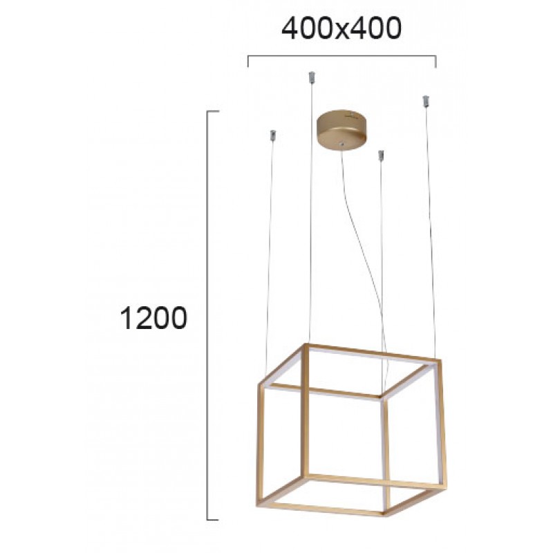 ПЕНДЕЛ GOLD CUBE 36W ЗЛАТЕН МАТ ПЕНДЕЛ GOLD CUBE 36W ЗЛАТЕН МАТ