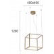 ПЕНДЕЛ GOLD CUBE 36W ЗЛАТЕН МАТ ПЕНДЕЛ GOLD CUBE 36W ЗЛАТЕН МАТ