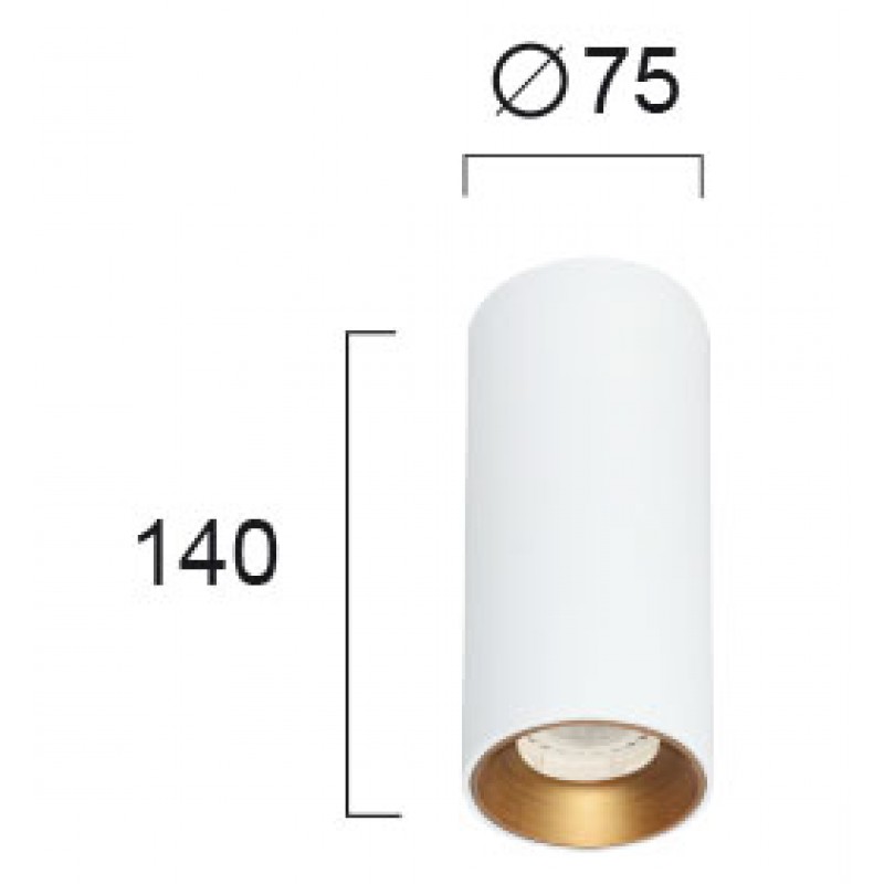 СПОТ D 75X140 FLAME БЯЛ СПОТ D 75X140 FLAME БЯЛ